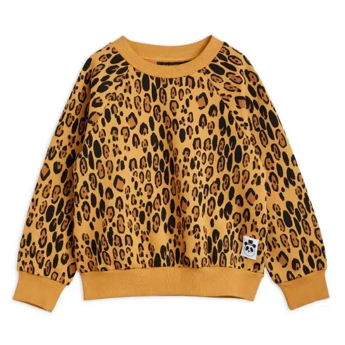 MINI RODINI Basic leopard sweater   Beige 900x