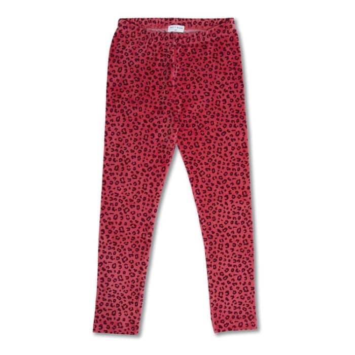 lola legging velour red leopard aop