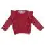 ruffle sweater velour red leopard aop