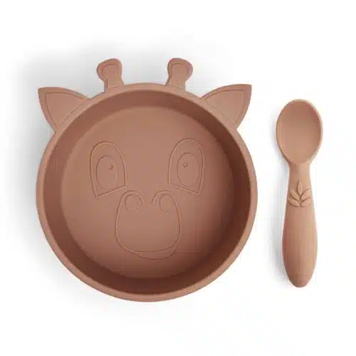 NU484 Elia silicone dinner set 2 pack Chocolate malt Main scaled