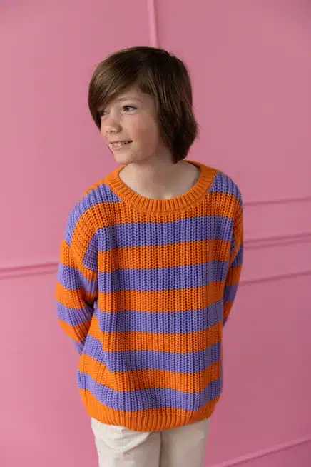 Chunky sweater happy stripes yuki kidswear knitwear knit jumper pullover trui organic cotton tricot grossier gestreift de6f975f d58a 4d76 82ea 5db9f31f101a 436x.progressive