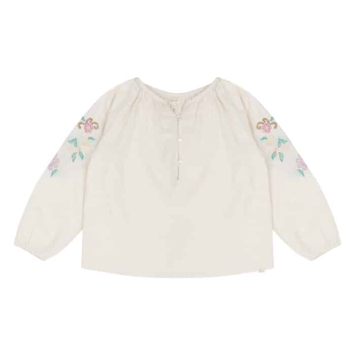 BL.05.24.101 LILLY BLOUSE Natural with embro