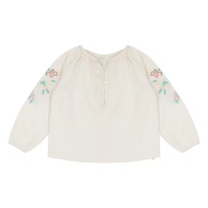 BL.05.24.101 LILLY BLOUSE Natural with embro