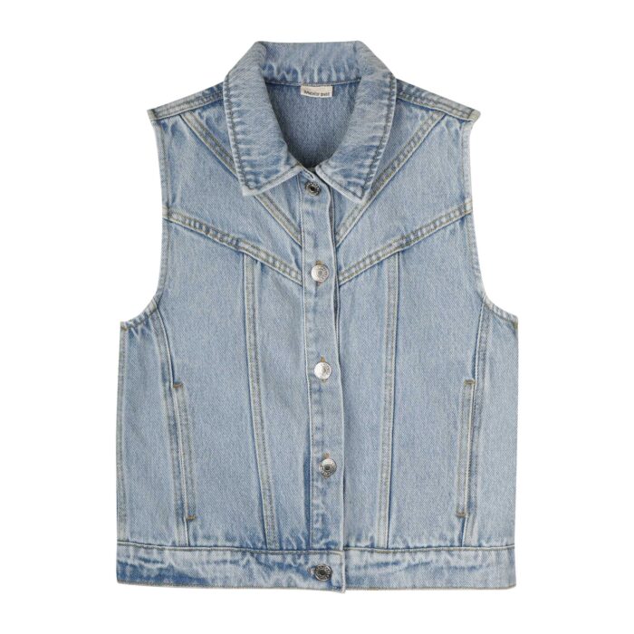 Billy gilet denim blue 1