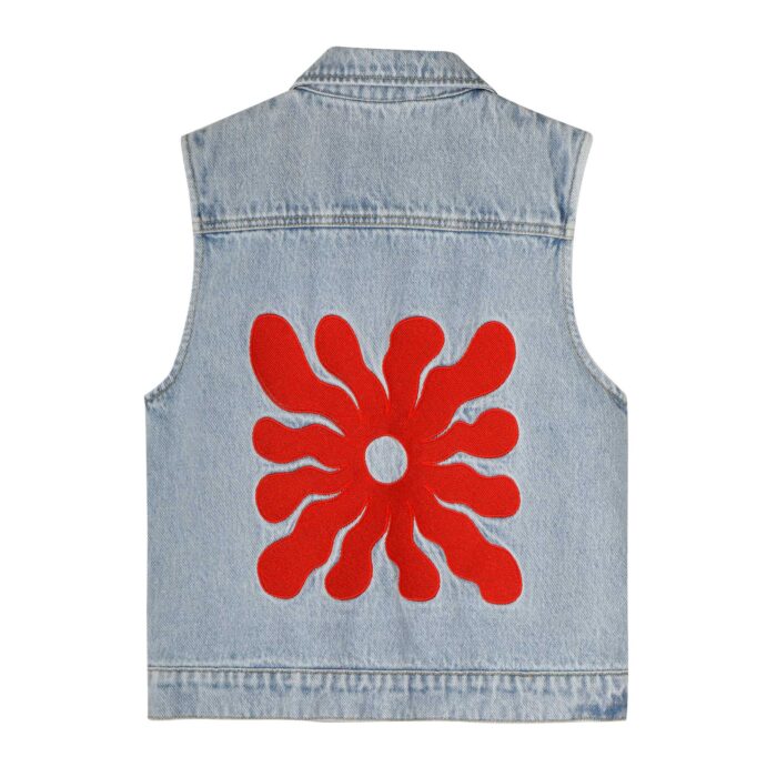 Billy gilet denim blue back 1