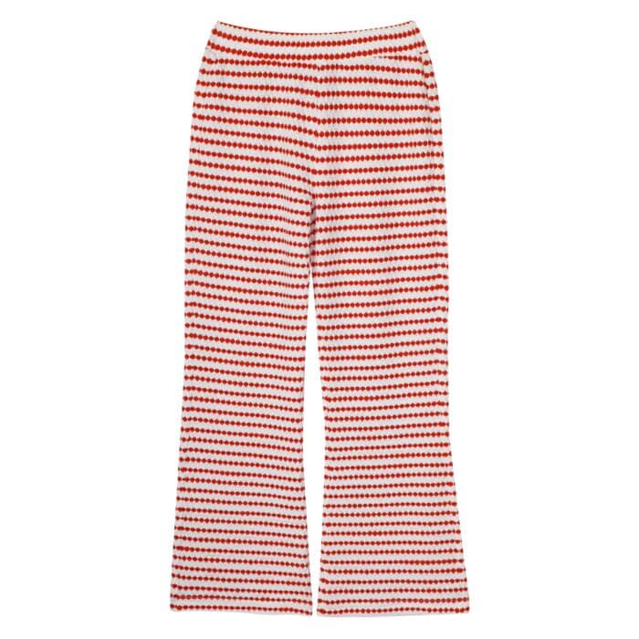 Julia pants red white textured