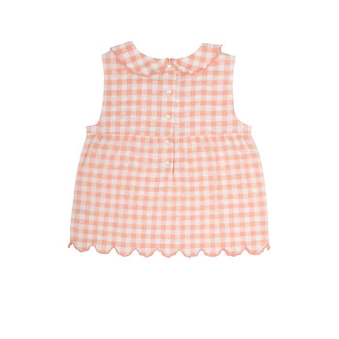 TO.03.24.307 TESS TOP Peach orange check 1