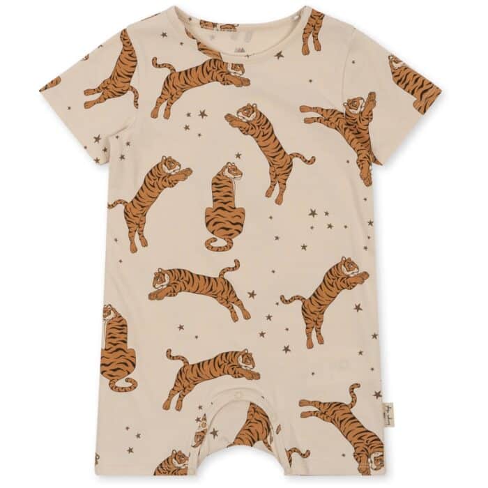 Konges Slojd Basic Romper Gots Tiger Sand