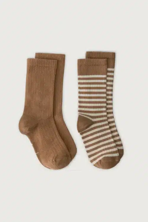 Gray Label Ribbed socks 2 pack Biscuit - Cream