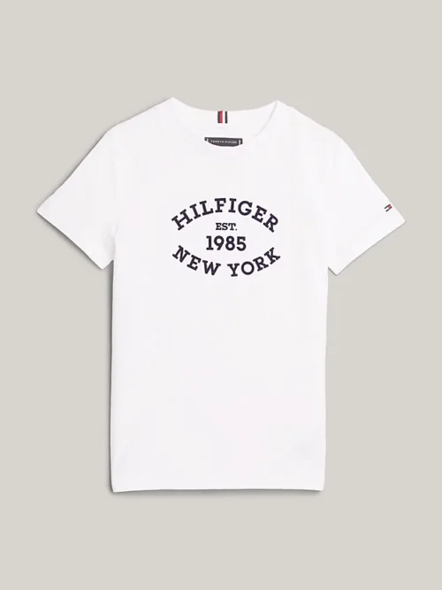 Tommy Hilfiger Monotype T-shirt Flock White