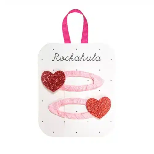 Rockahula - Love Heart Glitter Clips