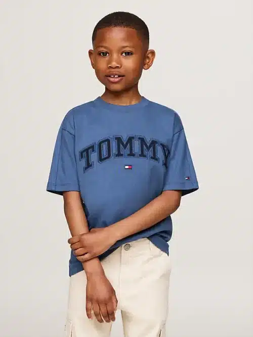 Tommy Hilfiger Varsity Embroidery T-shirt Aegan Sea
