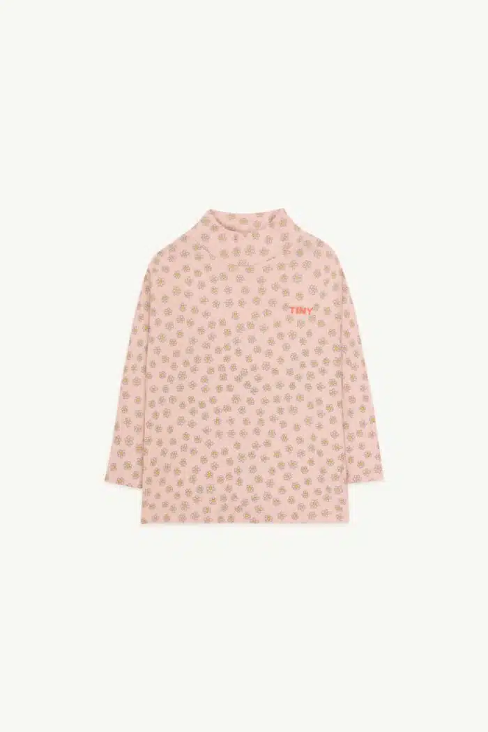 Tiny Cottons Daisies Mockneck Wild Rose