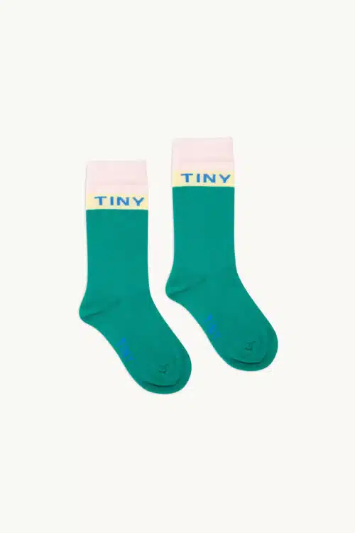 Tiny Cottons Color Block Medium Socks Emerald