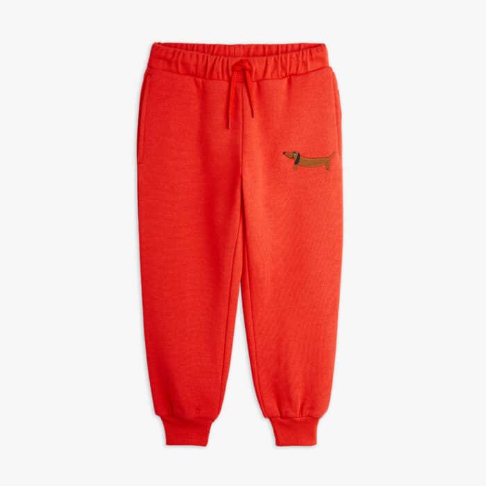 Mini Rodini Dog emb sweatpants rood