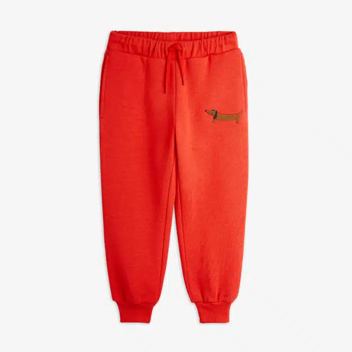 Mini Rodini Dog emb sweatpants rood