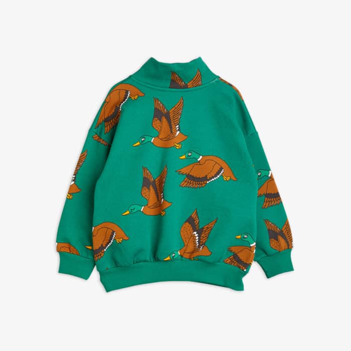 Mini Rodini Ducks aop halfzip sweatshirt3