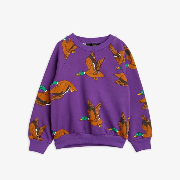 Mini Rodini Ducks aop sweatshirt Purple1