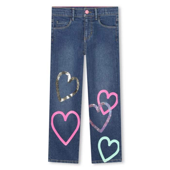 Billieblush Pantalon Denim Hartjes