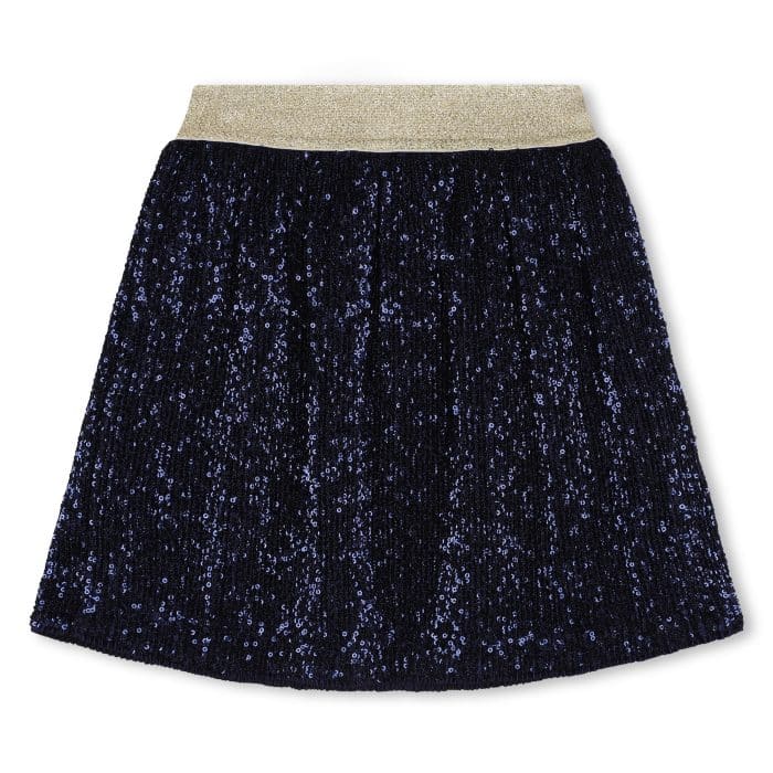 Billieblush Rok met Lovertjes Marine blauw