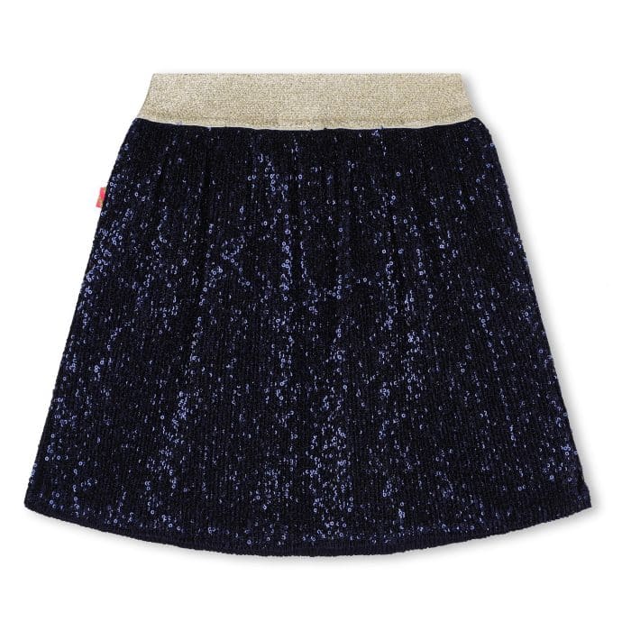 Billieblush Rok met Lovertjes Marine blauwback