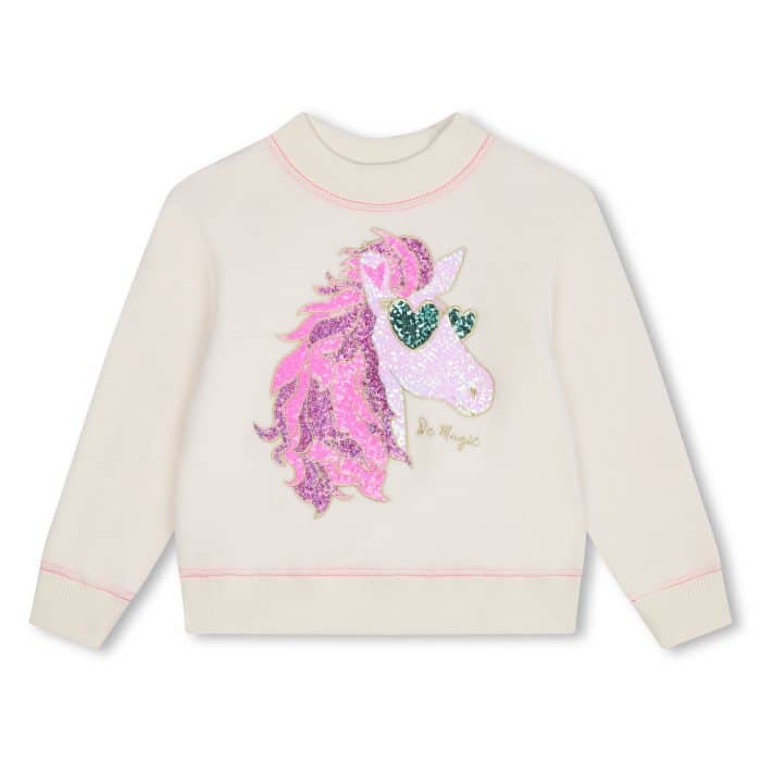 Billieblush Sweater Nieuw beige Unicorn