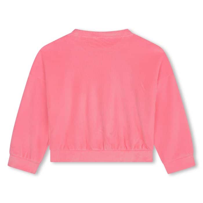 Billieblush Sweater Velours Roze2