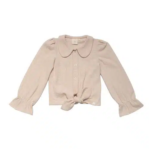 Navy Natural Faye blouse creme broderie