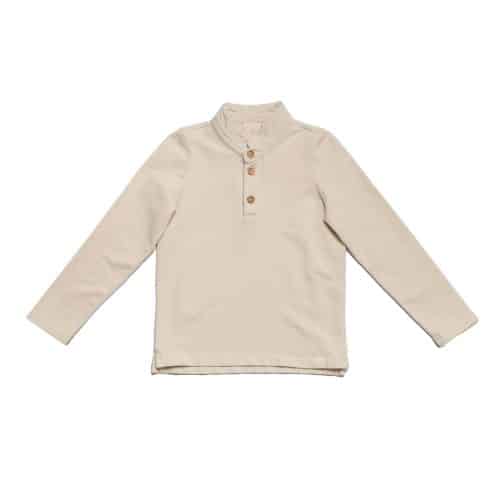 Navy Natural Boys polo creme jersey