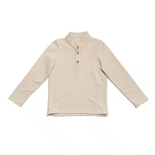 Navy Natural Boys polo creme jersey