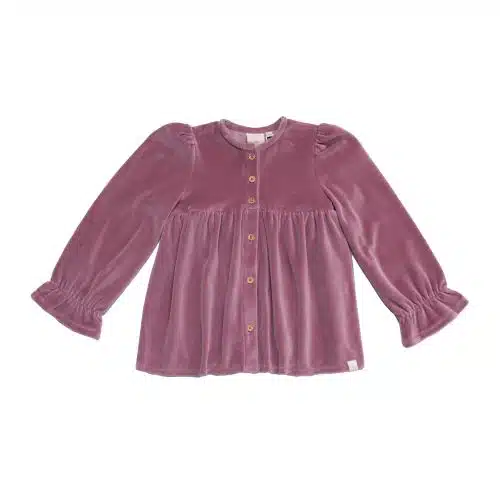 Navy Natural Mila blouse mauve velvet