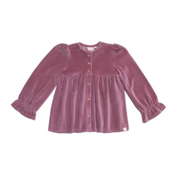 Navy Natural Mila blouse mauve velvet