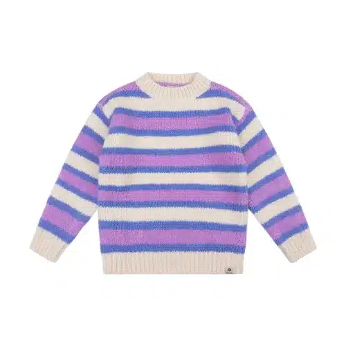 Daily7 Knitted Sweat Fancy Stripe Sandshell