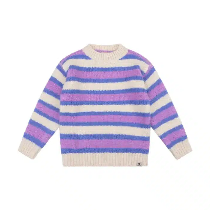 Daily7 Knitted Sweat Fancy Stripe Sandshell