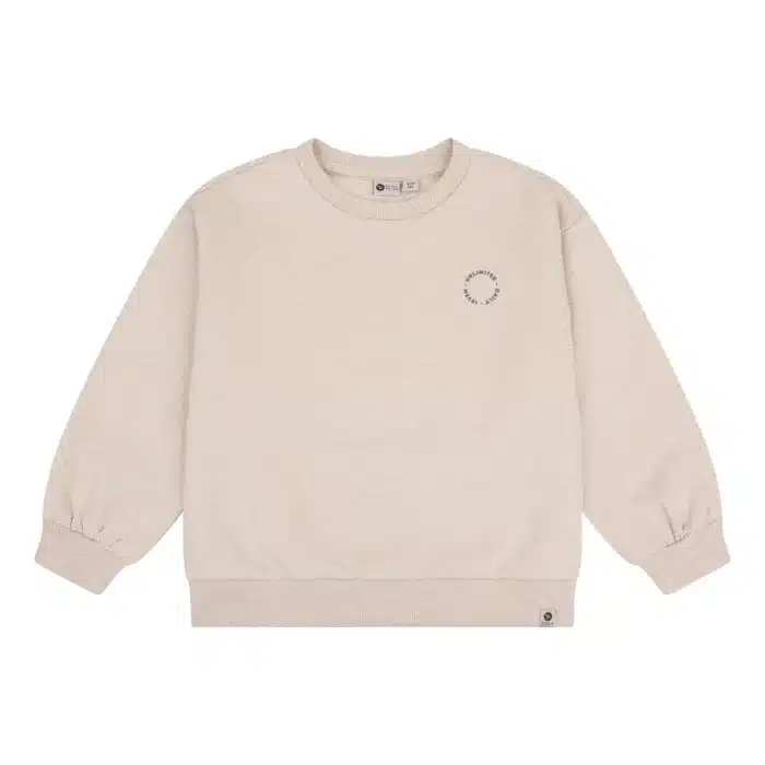 Daily7 Sweater Oversized Backprint Beige Melange