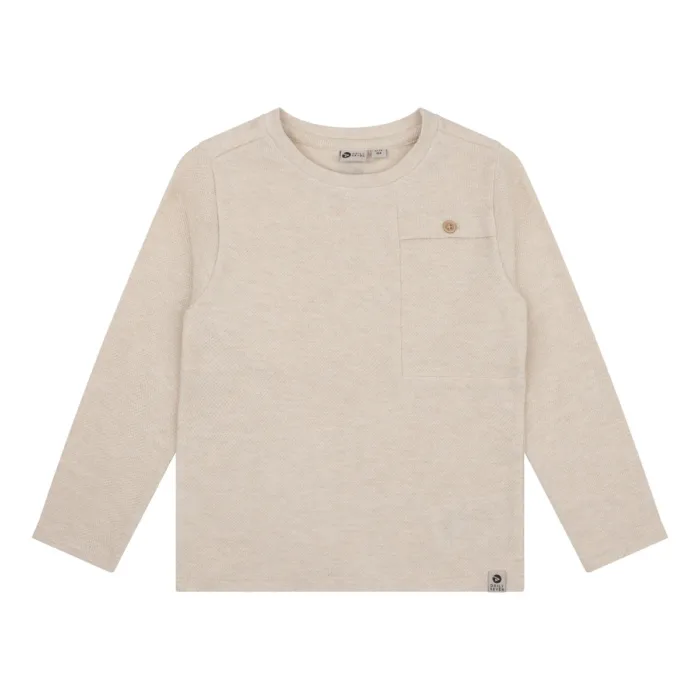 Daily7 T-shirt Longsleeve Pocket Beige Melange