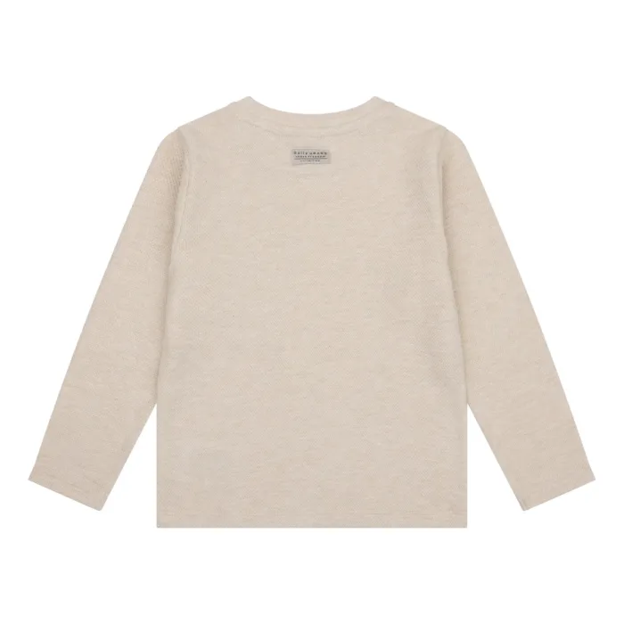 Daily7 T-shirt Longsleeve Pocket Beige Melange1