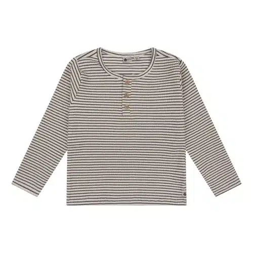 Daily7 T-shirt Longsleeve Stripe Sandshell