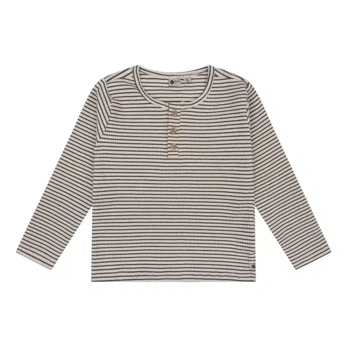 Daily7 T-shirt Longsleeve Stripe Sandshell