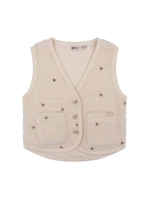 Daily7 Teddy Gilet Embroidery Sandshell