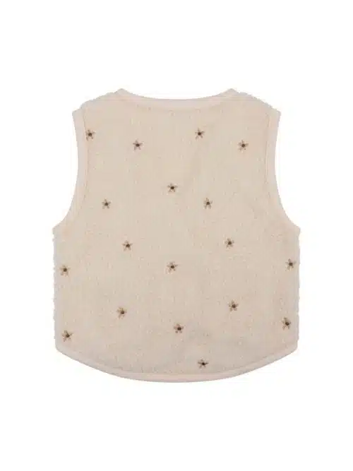 Daily7 Teddy Gilet Embroidery Sandshell2