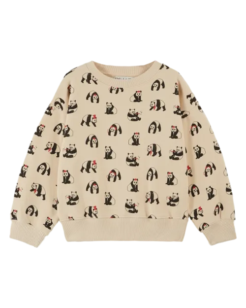 Emile et Ida Brioche sweater met Pandaprint