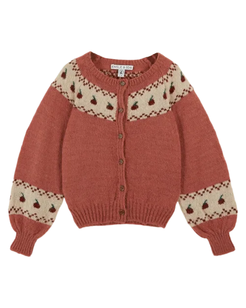 Emile et Ida Cardigan Collier Pommes AA010