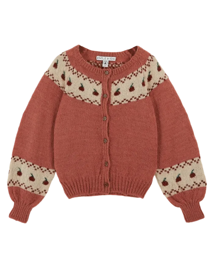 Emile et Ida Cardigan Collier Pommes AA010