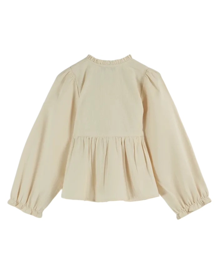 Emile et Ida Gesmokte blouse Creme3