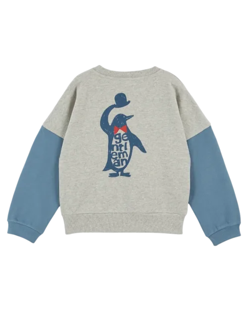 Emile et Ida Sweater tweekleurig GrijsBlauw AA099A3