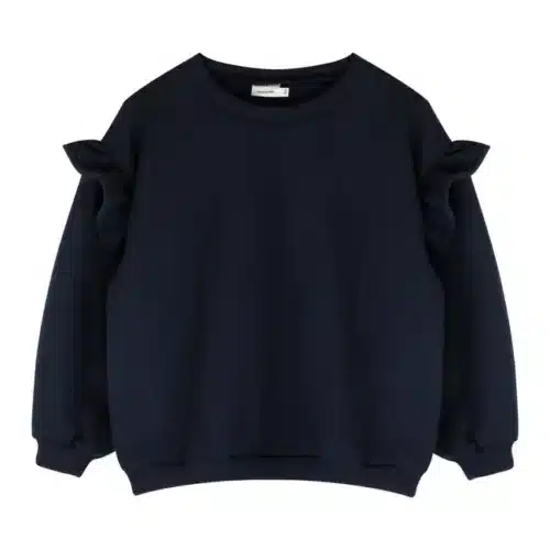 Jacky Sue Lois Ruffle Sweater Navy Blue