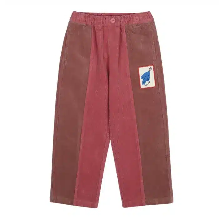 Jelly Mallow Bird Corduroy Pants Pink