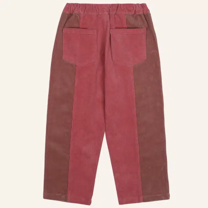 Jelly Mallow Bird Corduroy Pants Pink2