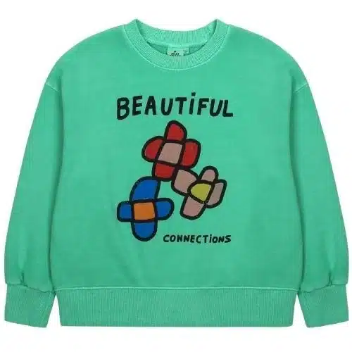 Jelly Mallow Flowers Pigment Sweatshirt Green